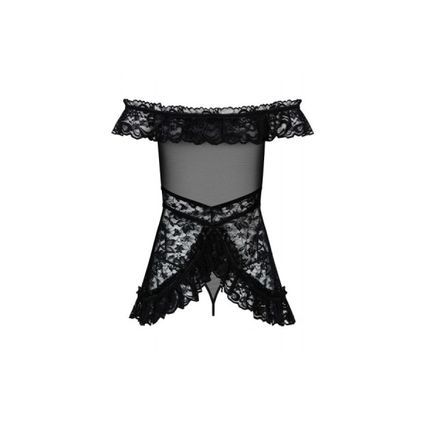 Flores babydoll - Noir